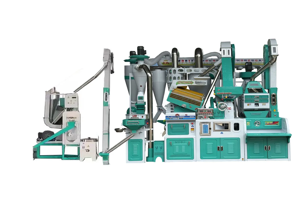 Complete small rice milling line